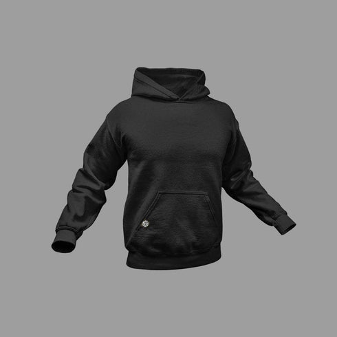 Schwarzer Hoodie für Frauen ohne Aufdruck